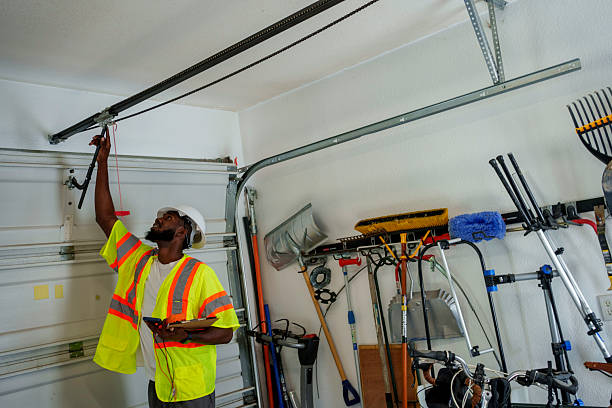 Professional Garage Door Panel Replacement technician working in Kerens, TX